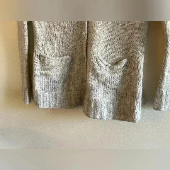 Peruvian Connection Baby Alpaca Oatmeal Cardigan Sweater Size XS - Picture 10 of 11